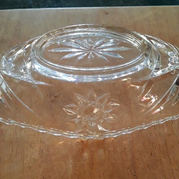 Two etched star design glass banana split boats - Picture 7 of 8